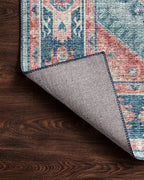 Loloi Skye Collection SKY-03 Turquoise/Terracotta 2'-6" x 10'-0" Runner Rug - Image 8