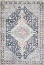 Loloi Skye Collection SKY-02 Charcoal/Multi 8'-0" x 8'-0" Round Area Rug - Image 3