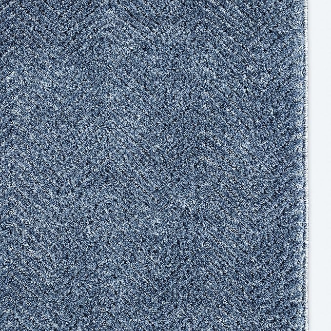 Well Woven Custom Size Hallway & Stair Runner- Harlow Pompeii Blue 27 Inches - Image 3