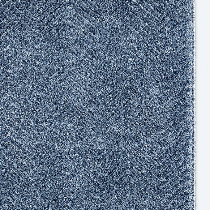 Well Woven Custom Size Hallway & Stair Runner- Harlow Pompeii Blue 27 Inches - Image 3