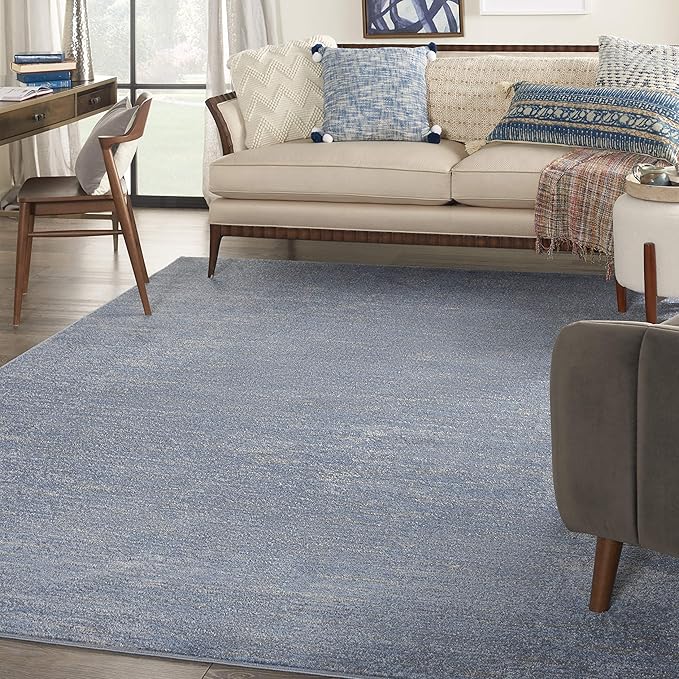 Nourison Home Nourison Essentials Blue Grey 9' x 12' Area Rug by NourisonHome