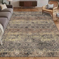 Washable Area Rug 4' x 6' Vintage Traditional Persian Mat by Unknown