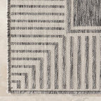 Nuloom Asha Grey/Ivory, Striped Border, Soft and Cozy, High Traffic, Stain - Image 4