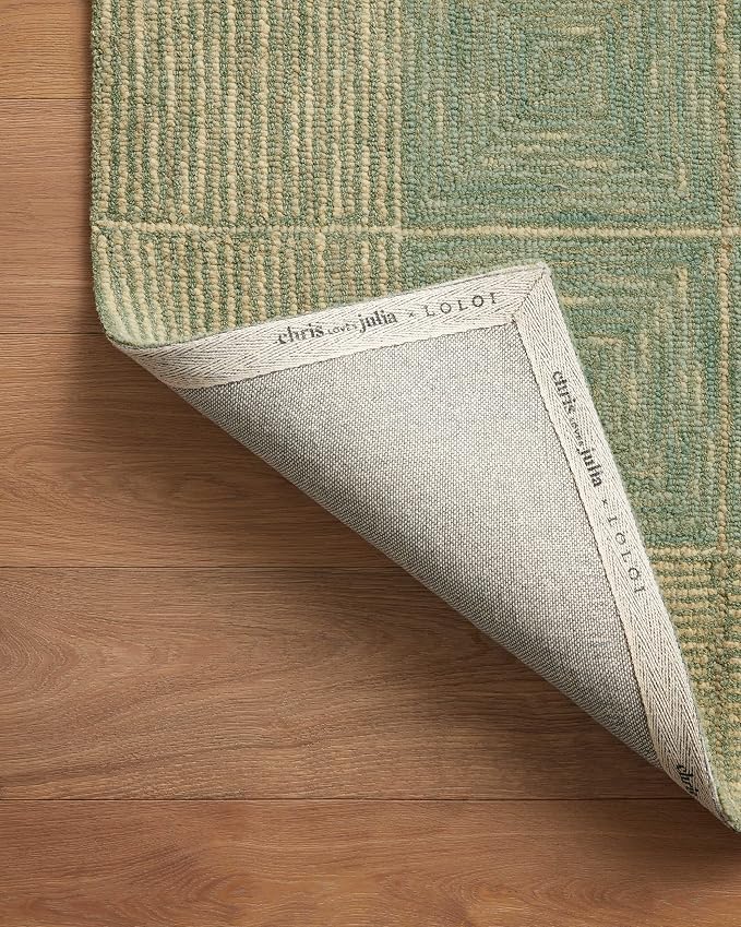Loloi Chris Loves Julia Francis Collection FRA-02 Green/Natural 5'-0" x 7'-6" - Image 9