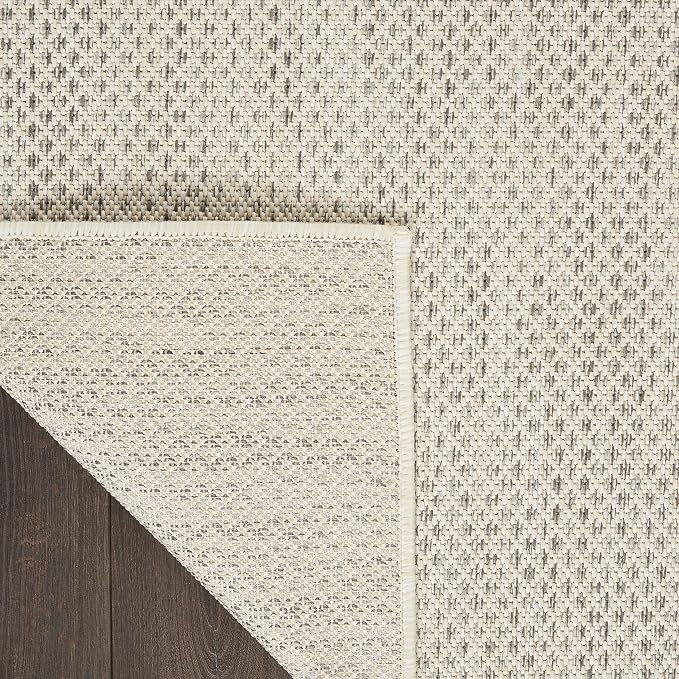 Nourison Home Courtyard Ivory Silver 4' x Square Area Rug - Image 9