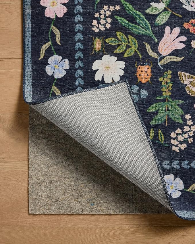 Loloi Rifle Paper Co. Canopy Collection CNP-04 Black 2'-3" x 3'-9" Accent Rug - Image 5
