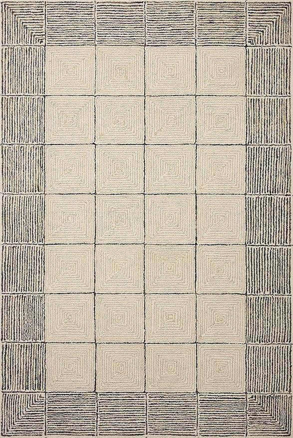Loloi Chris Loves Julia Francis Collection FRA-02 Cream/Black 2'-6" x 7'-6" - Image 2
