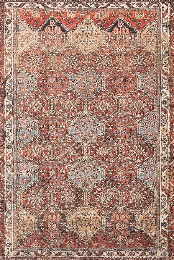 Loloi Loren Collection LQ-16 Spice/Multi 2'-3" x 3'-9" Accent Rug by Loloi