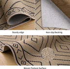 Tangsoo Easy Jute Rug 3x5 for Entryway, Geometric Non-Slip Washable Indoor - Image 4