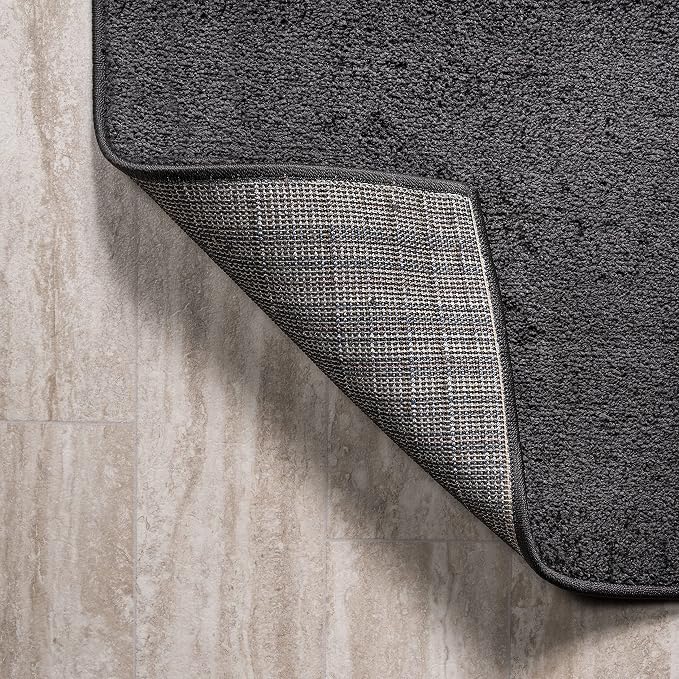 JONATHAN Y Haze Solid Low-Pile Black 6' Round Indoor Area Rug, Minimalist - Image 4