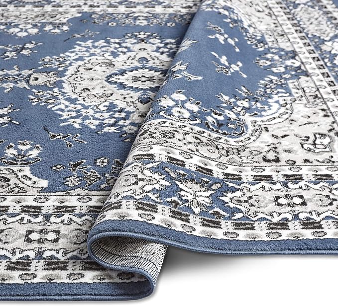 Home Dynamix Premium Sakarya Traditional Medallion Border Area Rug, Midnight - Image 5