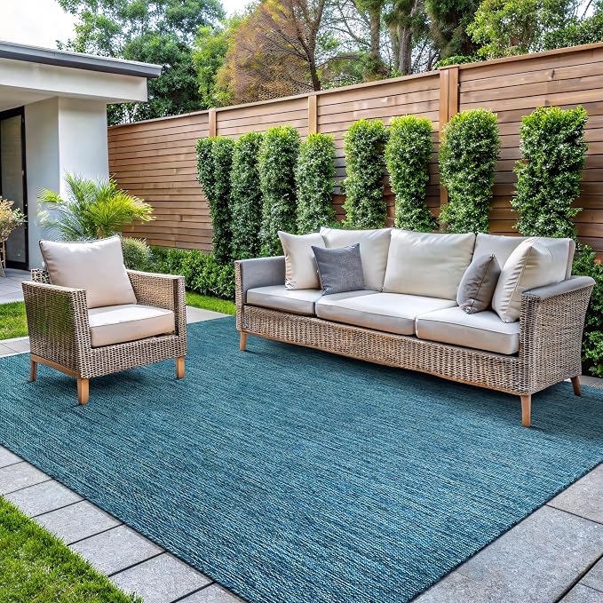 CAMILSON Outdoor Rug 10x14 Modern Area Rugs - Image 5