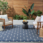 Nourison Home Nourison Essentials Navy Ivory 8' x 10' Area Rug - Image 4