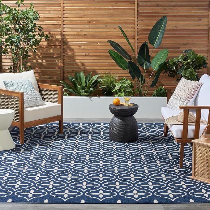 Nourison Home Nourison Essentials Navy Ivory 8' x 10' Area Rug - Image 4