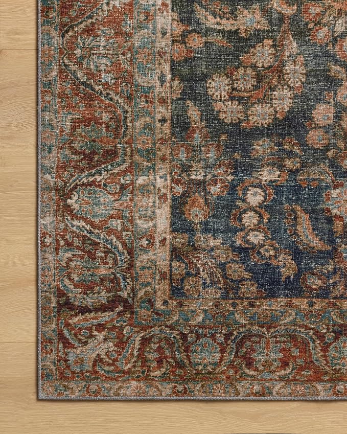 Loloi Chris Loves Julia Jules Collection JUL-10 Ocean/Spice 5'-0" x 7'-6" - Image 6