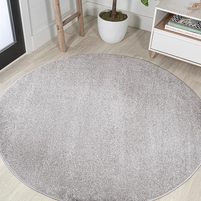 Eyely UES100K-6R Supersoft Haze Solid Low-Pile Indoor Area Rug, Minimalist by eyely