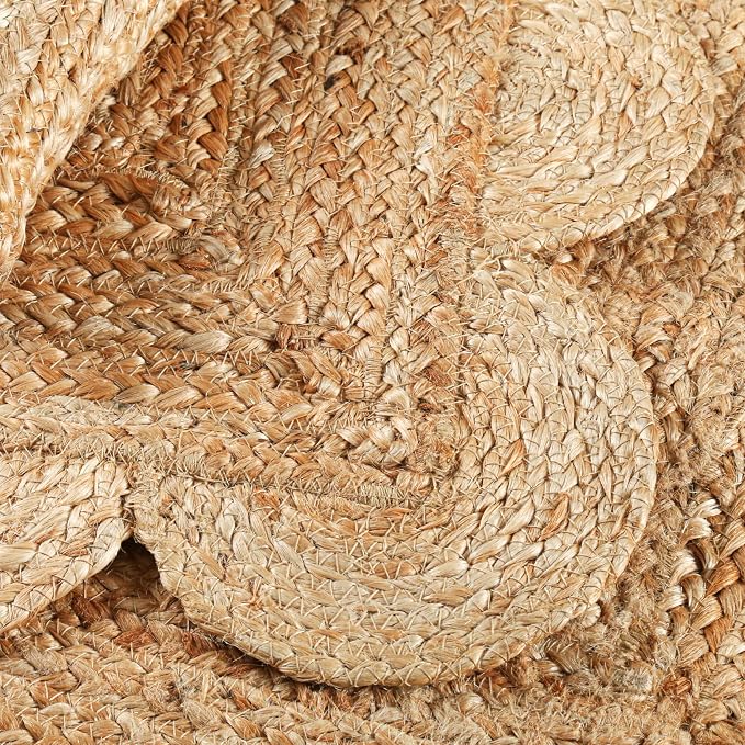 Savi Home Scalloped Jute Rug 4'x6' – Handwoven Natural Area Rug, Farmhouse Boho - Image 4