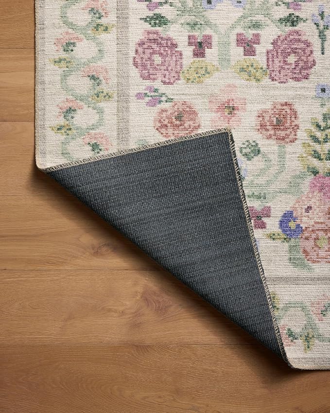 Loloi Rifle Paper Co. Rosa Collection RSA-01 Ivory 2'-3" x 3'-9" Accent Rug - Image 7