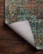 Loloi Skye Collection SKY-07 Terracotta/Sky 2'-0" x 5'-0" Accent Rug - Image 7