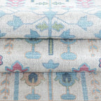 Fame Living Cream Blue Oushak Rug, Extra Large Area Rugs - Image 8