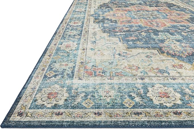 Loloi Skye Collection SKY-12 Ocean/Multi 7' x 9' Oval Area Rug - Image 4