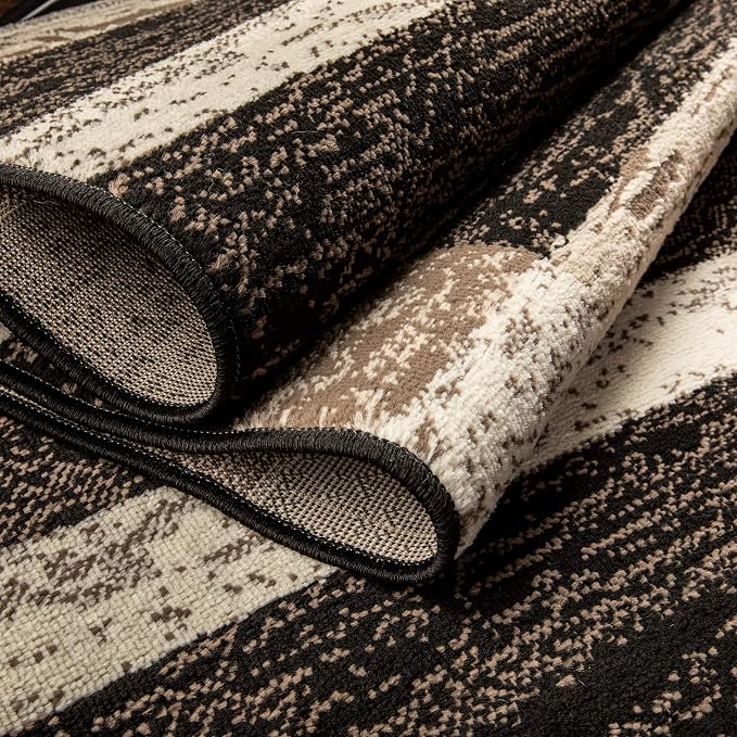 Superior Indoor Area Rug, Jute Backed, Modern Geometric Patchwork Floor Decor - Image 7