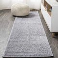 JONATHAN Y Haze Solid Low-Pile Gray Runner Rug 2x8, Minimalist, Easy-Cleaning by JONATHANY