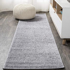 Eyely UES100A-216 Supersoft Haze Solid Low-Pile Indoor Runner Rug, Minimalist by eyely
