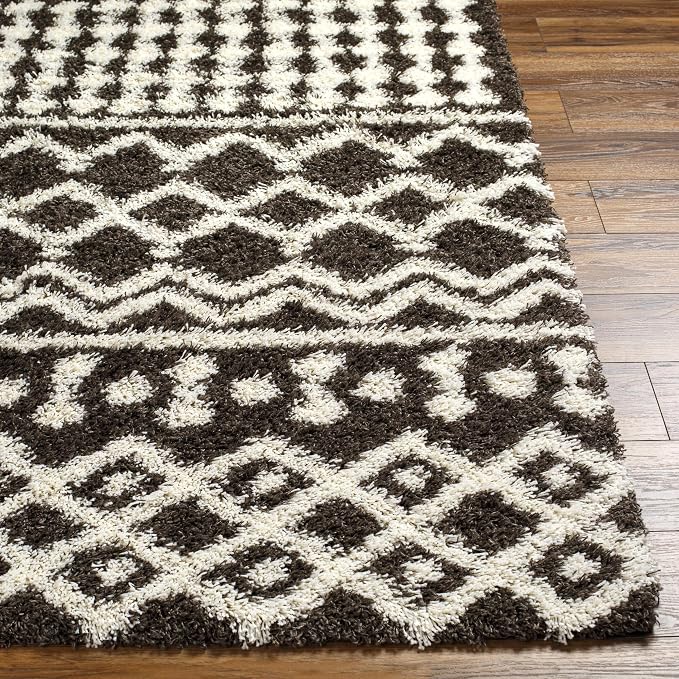 Livabliss Hapsburg Moroccan Shag Runner Area Rug, Dark Brown - Image 2