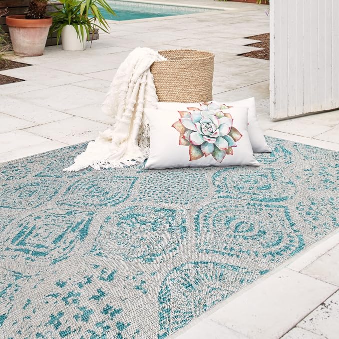 FH Home Flat Woven Outdoor Rug by FHHome