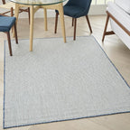 Nourison Home Courtyard Ivory Blue 5' x 7' Area Rug by NourisonHome