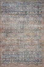 Loloi Chris Loves Julia Jules Collection JUL-06 Denim/Spice 2'-6'' x 12'-0'' - Image 6