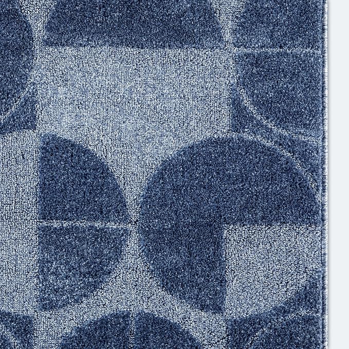 Well Woven Custom Size Hallway & Stair Runner- Harlow Harmony Blue 27 Inches - Image 3