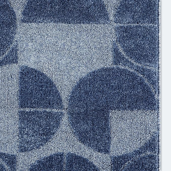 Well Woven Custom Size Hallway & Stair Runner- Harlow Harmony Blue 27 Inches - Image 3
