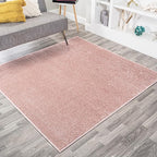 Eyely UES100P-6SQ Supersoft Haze Solid Low-Pile Indoor Area Rug, Minimalist by eyely