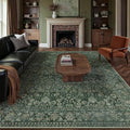 HUGEAR 6x9 Machine Washable Rugs Dark Green Hallway Large Area Rug Indoor by HUGEAR