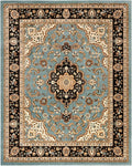 Well Woven Barclay Collection Medallion Kashan Light Blue 6x9 Area Rug by WellWovenRugs