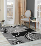 GLORY RUGS Area Rug Modern 5x7 Grey Soft Hand Carved Contemporary Floor Carpet by GLORYRUGS