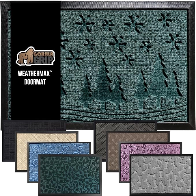 GORILLA GRIP 100% Waterproof All-Season WeatherMax Doormat, US Designed Natural by GorillaGrip