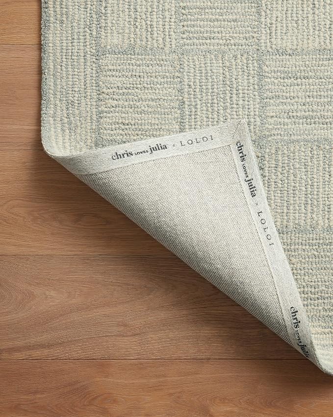 Loloi Chris Loves Julia Francis Collection FRA-03 Silver/Sky 2'-3" x 3'-9" - Image 9