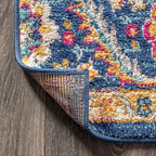 JONATHAN Y Boho Vintage Blue/Multi 4x6 Oval Area Rug, Bohemian Flair Medallion - Image 6