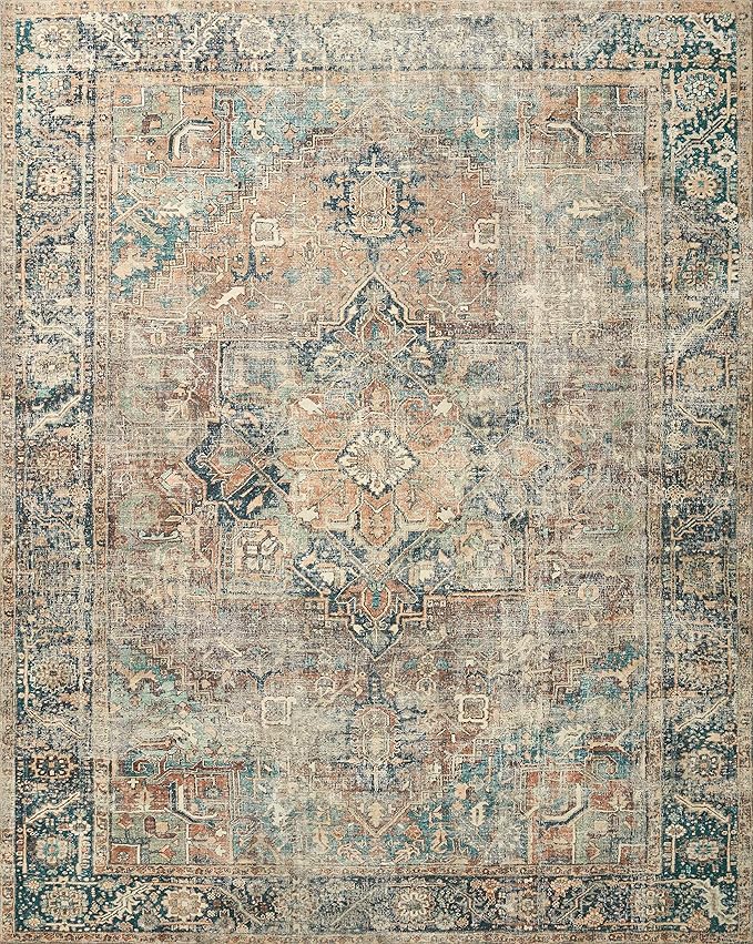 Loloi Margot Collection MAT-02 Terracotta/Lagoon 2'-6" x 9'-6" Runner Rug feat. - Image 2