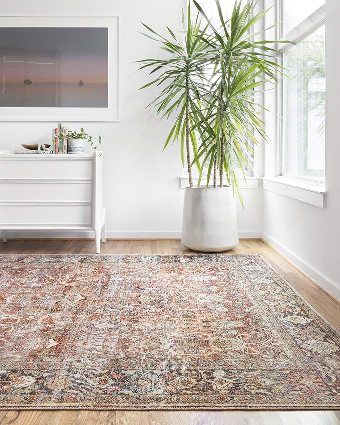 Loloi Layla Collection LAY-02 Spice/Marine 2'-6" x 12'-0" .13" Thick Runner Rug - Image 11