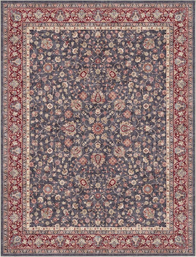 Well Woven Asha Rome Navy Blue Red 7'7" x 9'10" Area Rug - Image 2