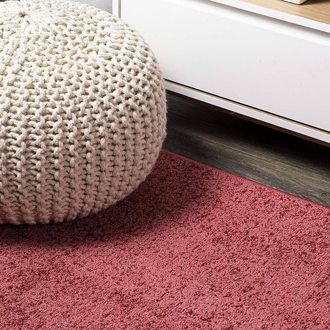 JONATHAN Y Haze Solid Low-Pile Red 5' Round Indoor Area Rug, Minimalist - Image 5