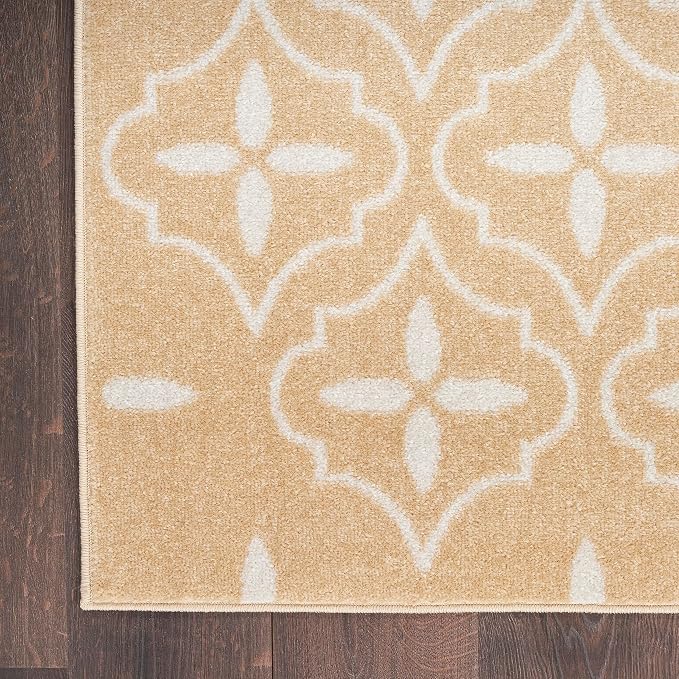 Nourison Home Essentials Indoor/Outdoor Beige Ivory 2'2" x 7'6" Area -Rug - Image 6