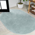 Eyely UES100S-4OV Supersoft Haze Solid Low-Pile Indoor Area Rug by eyely