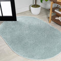 Eyely UES100S-6OV Supersoft Haze Solid Low-Pile Indoor Area Rug, Minimalist by eyely