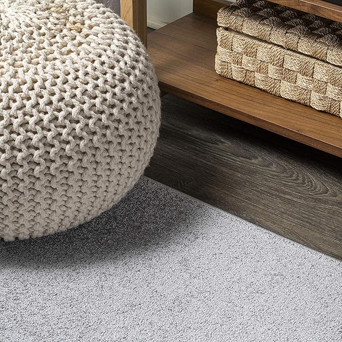JONATHAN Y Haze Solid Low-Pile Light Gray 4x6 Oval Indoor Area Rug, Minimalist - Image 4