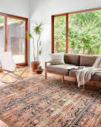 Loloi Layla Collection LAY-14 Mocha/Blush 7'-6" x 9'-6" .13" Thick Area Rug by Loloi